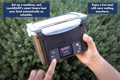 LunchEAZE Electric Lunch Box - Self-Heating, Cordless Food Warmer with Bluetooth
