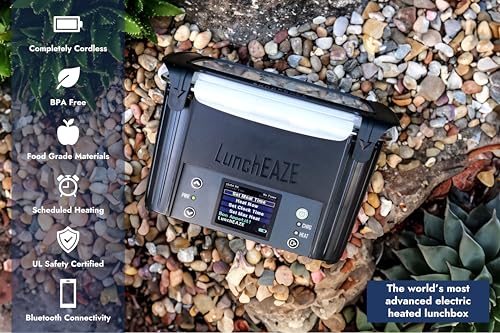 LunchEAZE Electric Lunch Box - Self-Heating, Cordless Food Warmer with Bluetooth