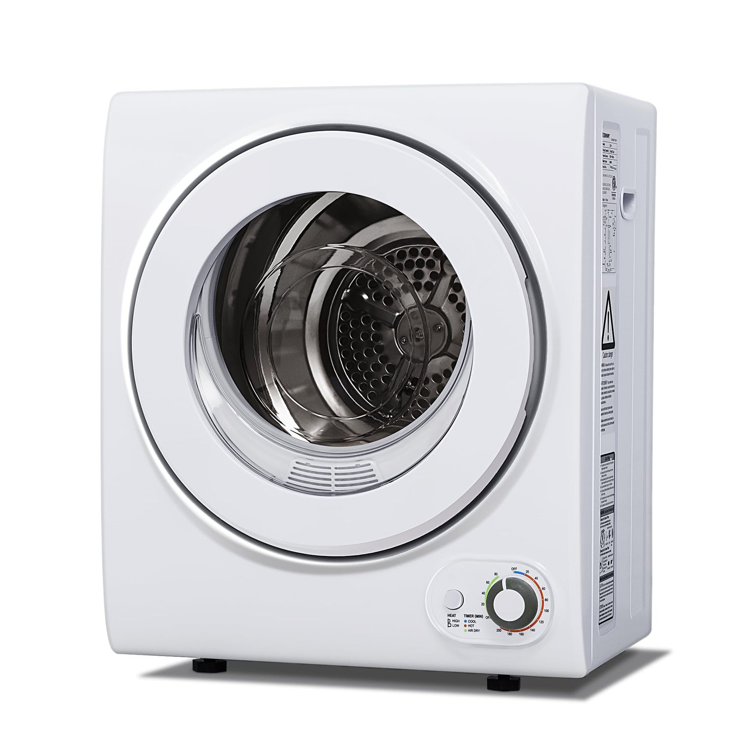 Euhomy 110V Portable Clothes Dryer, 850W Compact Electric Dryer, 1.5 cu.ft, Stainless Steel