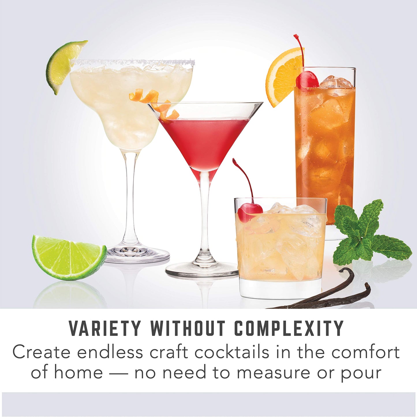 Bartesian Premium Cocktail & Margarita Machine - Easy Push-Button Home Bar System