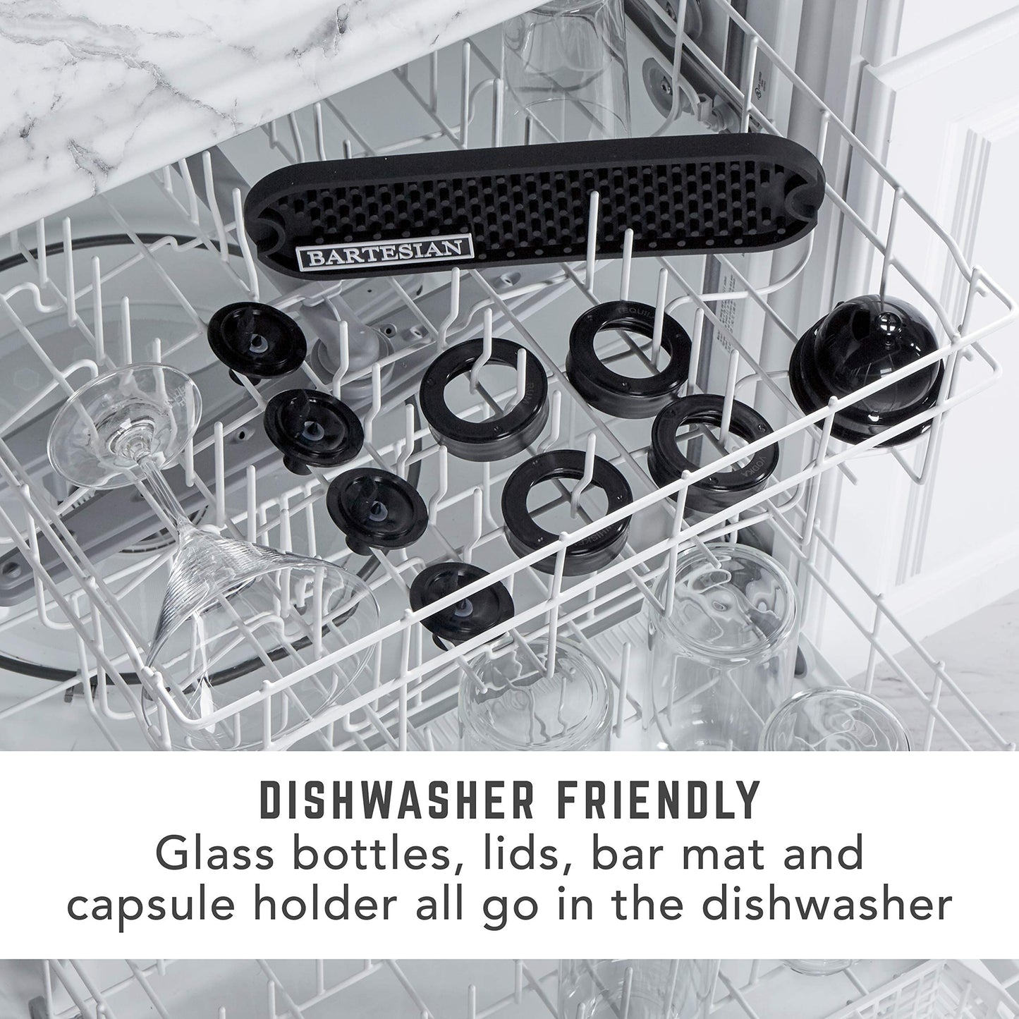 Bartesian Premium Cocktail & Margarita Machine - Easy Push-Button Home Bar System