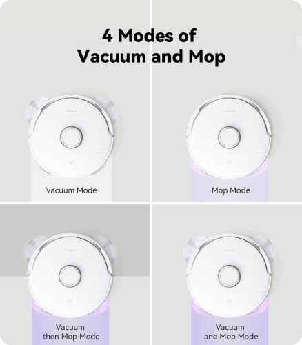 Narwal Freo Robot Vacuum & Mop Combo - Washing & Drying, Dirt Sense, Auto Add Cleaner, LCD, Smart Swing, Wifi, APP Control (White)