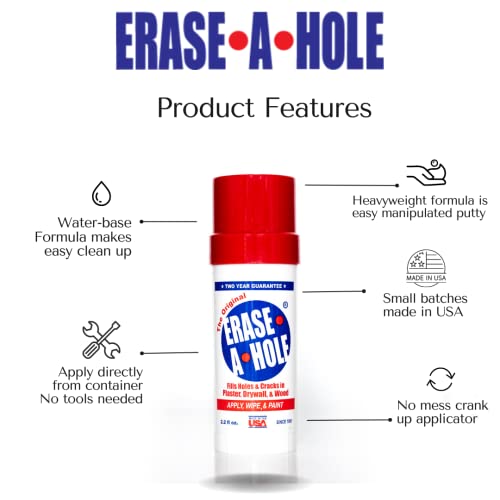 Drywall Repair Putty - Quick & Easy Hole Filling for Walls, Wood, and Plaster