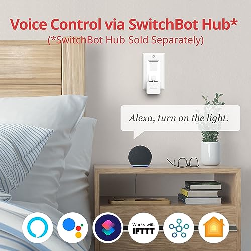 SwitchBot Smart Switch Button Pusher - Fingerbot with App Control, Alexa, Google Home, HomeKit Compatibility