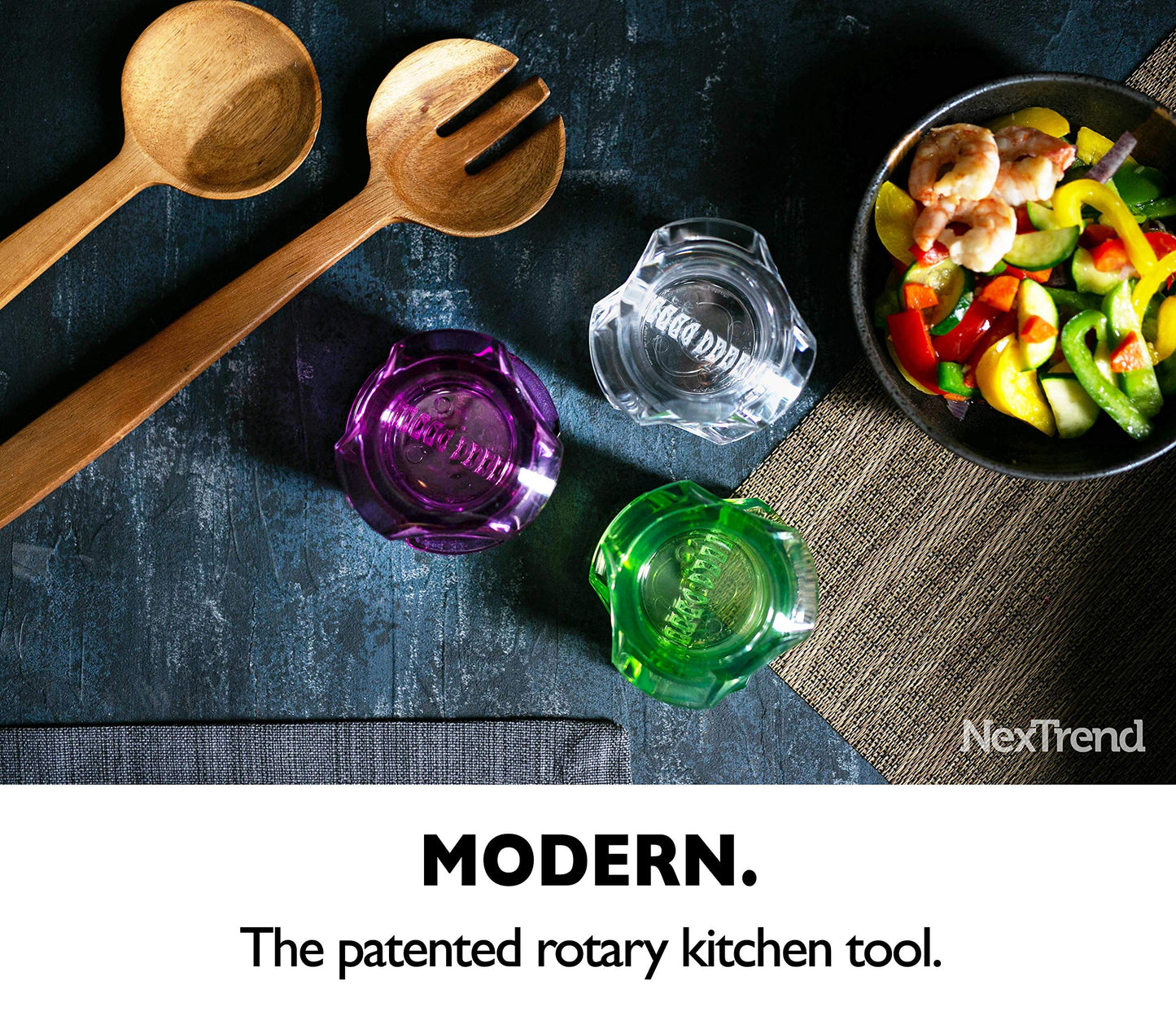 Nextrend Garlic Twister Chopper 4th Gen - Versatile Handheld Kitchen Mincer, BPA-Free, Dishwasher Safe