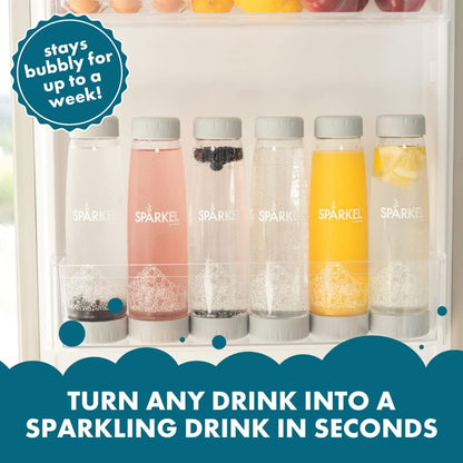 Spärkel Cherry Red Sparkling Water Maker – No CO2 Tank, 5 Carbonation Levels