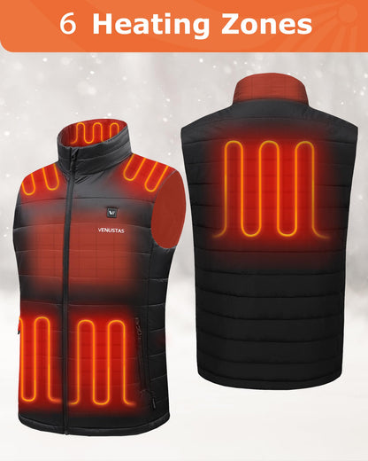 Venustas Men's Heated Vest with 7.4V Battery Pack, Ultra-Thin for Winter Outdoor