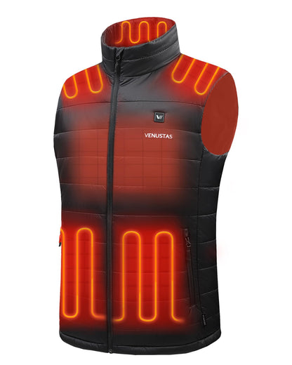 Venustas Men's Heated Vest with 7.4V Battery Pack, Ultra-Thin for Winter Outdoor