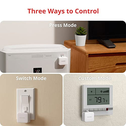 SwitchBot Smart Switch Button Pusher - Fingerbot for Automatic Light Switch, Timer and APP Bluetooth Remote Control, Works with Alexa, Google Home, HomeKit When Paired with SwitchBot Hub (White)