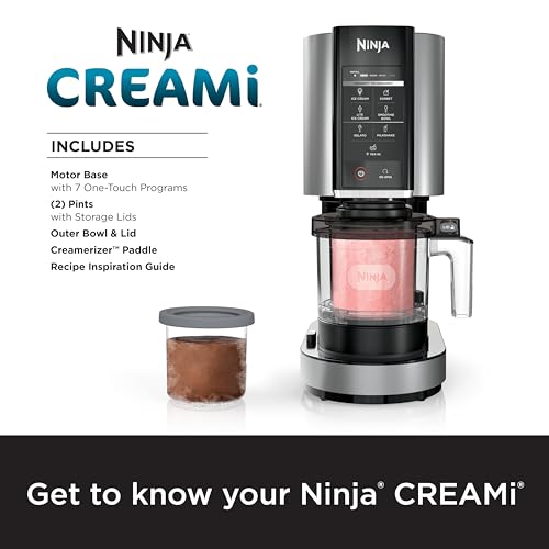 Ninja NC301 CREAMi Ice Cream Maker - 7 Programs, (2) Pint Containers, Compact & Kid-Friendly"