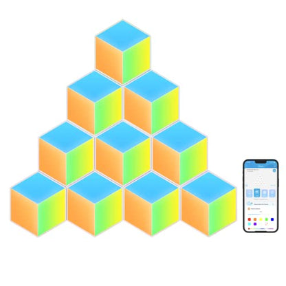 Govee Hexa Pro Light Panels - RGBIC 3D Hexagon Wall Lights, Wi-Fi LED, Music Sync, Alexa & Google Assistant, 10-Pack