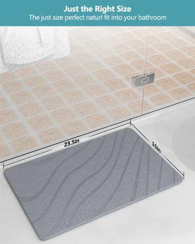 Natural Stone Bath Mat - Diatomaceous Earth, Nonslip, Super Absorbent, Quick Drying, Easy to Clean