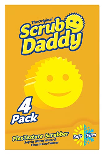 Original Scrub Daddy Sponge - Scratch Free Scrubber for Dishes and Home,  Odor Resistant, Soft in Warm Water, Firm in Cold, Deep Cleaning Kitchen and