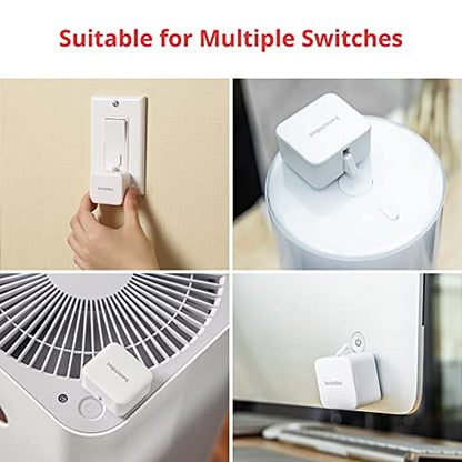 SwitchBot Smart Switch Button Pusher - Fingerbot for Automatic Light Switch, Timer and APP Bluetooth Remote Control, Works with Alexa, Google Home, HomeKit When Paired with SwitchBot Hub (White)