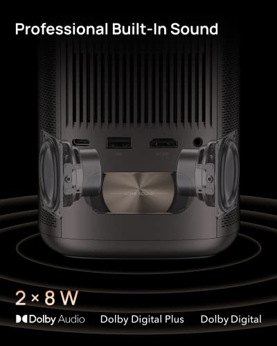XGIMI MoGo 2 Pro Portable Projector - 1080P, WiFi, Bluetooth, Android TV 11.0, 400 ISO Lumens, 4K Support, Auto Focus