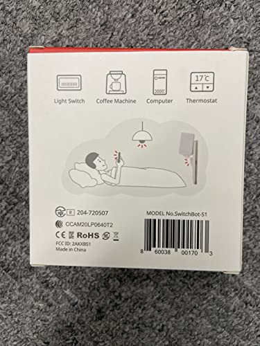 SwitchBot Smart Switch Button Pusher - Fingerbot for Automatic Light Switch, Timer and APP Bluetooth Remote Control, Works with Alexa, Google Home, HomeKit When Paired with SwitchBot Hub (White)