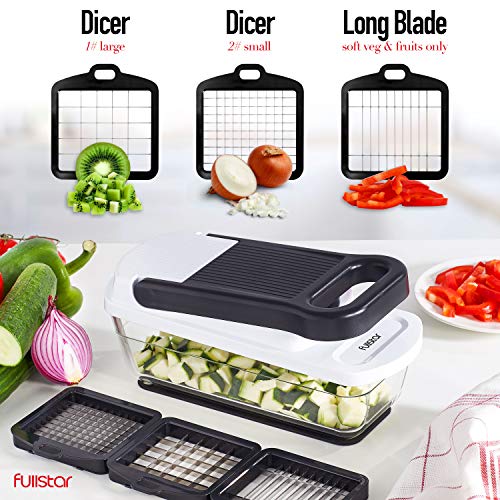 Fullstar Vegetable Chopper - 3-in-1 Pro Food Cutter with Container