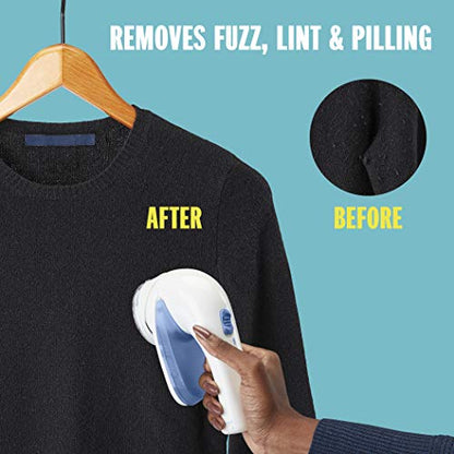 Conair Fabric Shaver - Portable Lint Remover, Battery Operated, White
