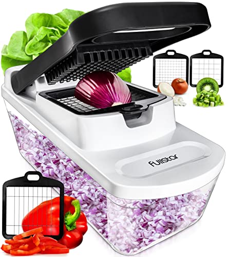 Fullstar Vegetable Chopper - 3-in-1 Pro Food Cutter with Container