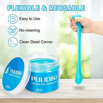 Car Cleaning Gel Kit Universal Detailing Automotive Dust Car Crevice Cleaner Auto Air Vent Interior Detail Removal Putty Cleaning Keyboard Cleaner for Car Vents, PC, Laptops, Cameras
