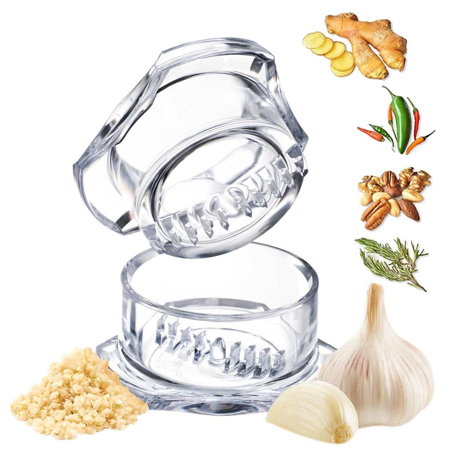 Nextrend Garlic Twister Chopper 4th Gen - Versatile Handheld Kitchen Mincer, BPA-Free, Dishwasher Safe